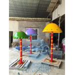 All Fiberglass Made Small Mushroom Fountains For Children Water Park Splash Zone
