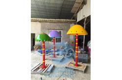 China All Fiberglass Made Small Mushroom Fountains For Children Water Park Splash Zone supplier