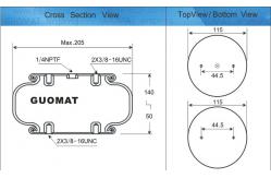 China W013587451 Firestone Air Spring DIA. Max. 205 Air Suspension Bellows / Single Convoluted supplier