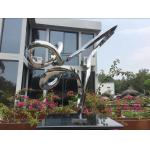 Outdoor Abstract Small Garden Sculptures , Modern Stainless Steel Sculpture for sale