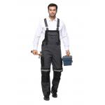 China Comfortable Winter Bib Pants , Tear Resistant Bib And Brace Overalls With Reflective Tape for sale