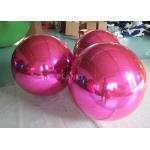 Air Sealed Hanging Silver / Gold / Magenta Ball Inflatable Mirror Ball Mirror Balloon Giant Mirror Sphere For Decoration for sale