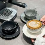 Light Luxury Coffee Cup Ceramic Electroplated Silver Edge Exquisite Tea Coffee Set for sale