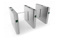 China Flow Access Control Turnstile Barrier Gate Fingerprint Face Recognition System With Single Arm supplier