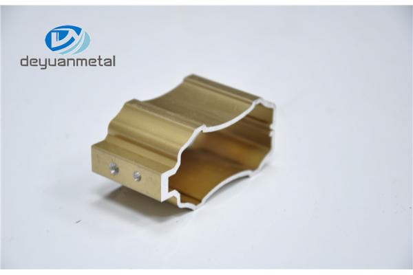 Hanger Decoration Extruded Aluminum Framing Polishing Gold Anodized