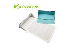 China Multifunctional Tri Fold PU Leather Metal Reading Optical Glasses Case Resit Compression supplier