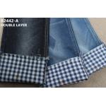 403gsm Lattice Double Layer Dobby Denim Fabric Denim Jacket Material for sale