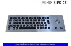 China Backlight Panel mount rugged keypad Metal 65 full travel keys , integrated Trackball supplier
