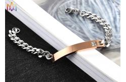 China ODM Curb Cuban Link Chain Personalised Mens Engraved Bracelets supplier