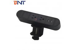 China Modern office power data connection box clamp on tabletop socket with double usb supplier