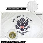 US Coast Guard Flag 3x5 ft Outdoor Heavy duty Dupont Nylon Strong Canvas Heading and Brass Grommets for sale