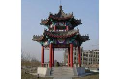 China Customized Framed Canopy Gazebo Chinese Style Pavilion Easy Assemble Double Layer supplier