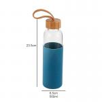 Non Toxic Portable Glass Water Bottle Open Mouth Design Easy To Carry