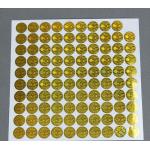Gold Anti - Fake Security Hologram Sticker Customized Size With Shape for sale
