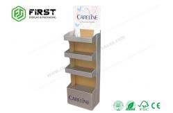 China Glossy / Matt Lamination Cardboard Floor Displays CMYK Printing Customized Logo supplier