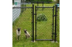China Commercial 2m Height Black Chain Wire Fence With Gates Included supplier