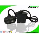 Dual Beam OLED 15000lux Mining Hard Hat Headlamp Double Shot Molding IP68 for sale