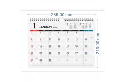 China Spiral Binding Custom Wall Calendar Monthly View Layout With Retangle Design supplier