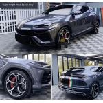 Grey Gloss Car Vinyl Wrap With PET Release Liner Bubble Free Metal Space for sale