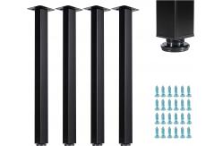 China Black Metal Table Legs 28 Inch Table Legs Set Of 4 Square supplier