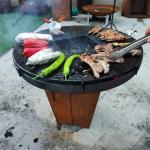 Heavy Duty Rustic Corten Steel Fire Pit For BBQ