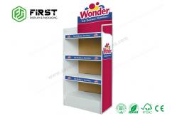 China Carton Floor POP Cardboard Paper Shelf Display Stand Custom Logo Printed supplier