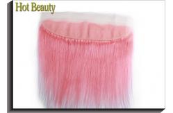 China Custom Pink Ear To Ear Swiss Lace Top Closure / Frontal Closure Weave supplier