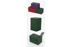China Shockproof Deck Card Box Divider PU Leather Deck Case Medium Size supplier