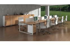 China Simple Design Office Study Desk Office Workstation With Steel Frame supplier