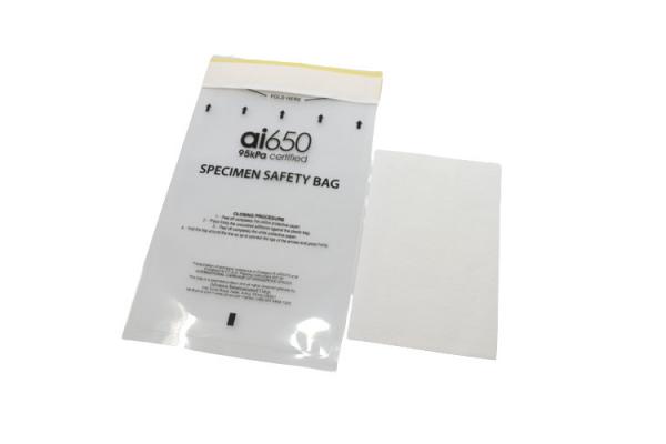 Biochemical Sample 7 Slot Custom Printed Specimen Safety Bag Transparent