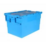 Virgin Plastic Attached Lid Containers Nestable Stackable Moving Tote Box for sale
