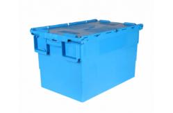 China Virgin Plastic Attached Lid Containers Nestable Stackable Moving Tote Box supplier