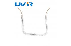 China Customized Special Shape Quartz Heating Tube Infrared Fittings Half Coated White supplier