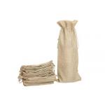 Burlap Jute Durable Reusable Gift Bags Eco Friendly For Wine Bottle for sale
