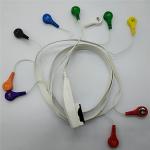 White 10 Lead Holter ECG Cable High Performance Customized Length 61.5g Weight for sale