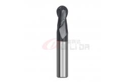 China 12mm Spherical Ball Nose End Mills For Steel Two Flutes 24mm supplier