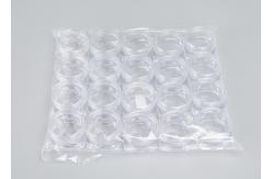 China Empty Transparent Square Plastic Containers With Lids 3 / 5 / 10g supplier