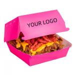 Eco-Friendly Kraft Paper Hamburger Box Customizable Folders Box Type Sponge Liner for Disposable Fast Food Packaging for sale