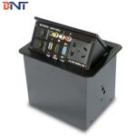 Pop Up Flush Mounted Table Standard Power Socket Conference With RCA / VGA / HDMI
