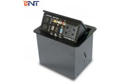 China Pop Up Flush Mounted Table Standard Power Socket Conference With RCA / VGA / HDMI supplier