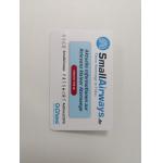 Silver Emboss Member Number Matte PVC Business Cards With White Signature Panel