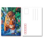 Animal 3d Lenticular Postcards / Custom Lenticular Cards Tear - Proof for sale