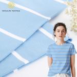 Pure Cotton Jersey T Shirt Fabric Low Shrinkage 170gsm 40S Yarn Dyed Material for sale