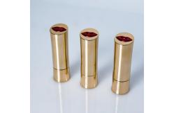 China Luxury Gloden 3.5g-5g Lipstick Tube Empty Container With Seal Ring supplier
