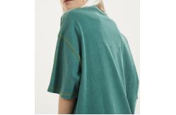 China Custom Contrast Stitch Thread Blank T Shirts Short Sleeves 2XL No Label supplier