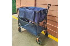 China Double Decker Collapsible Handle Folding Trolley Cart Large Load Capacity supplier