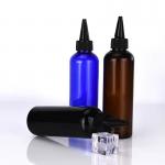 China Blue Black Brown Plastic Cosmetic Packaging 100ml Twist Top Squeeze Bottle manufacturer