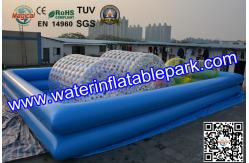 China Attractive Inflatable Water Ball Pool Two Tube Dark Blue CE / SGS supplier
