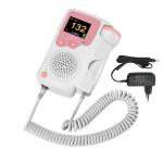 Rechargeable ABS Doppler Fetal Heartbeat Detector Dual Mode Pink Color for sale