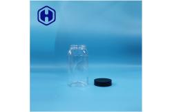 China Triangle Shaped Clear Plastic Dried Food Marshmallow Candy Jar Screw Top Lid supplier